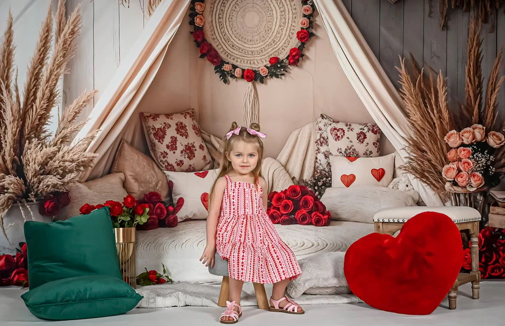 Kate Spring Valentine Boho Romantic Floral Tent Backdrop Designed by Emetselch - Image 6