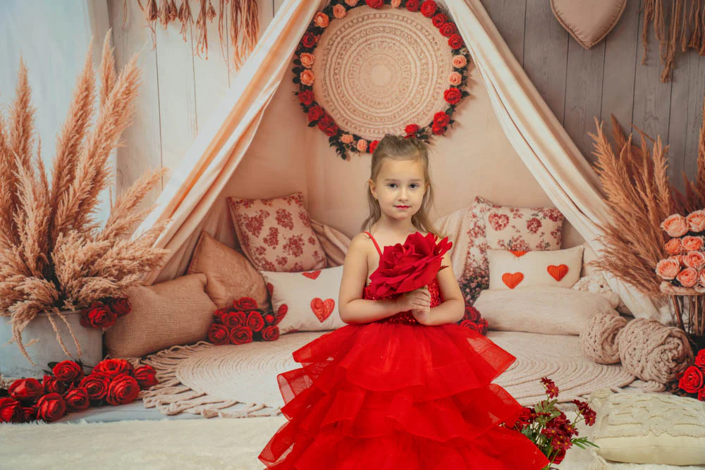 Kate Spring Valentine Boho Romantic Floral Tent Backdrop Designed by Emetselch - Image 7