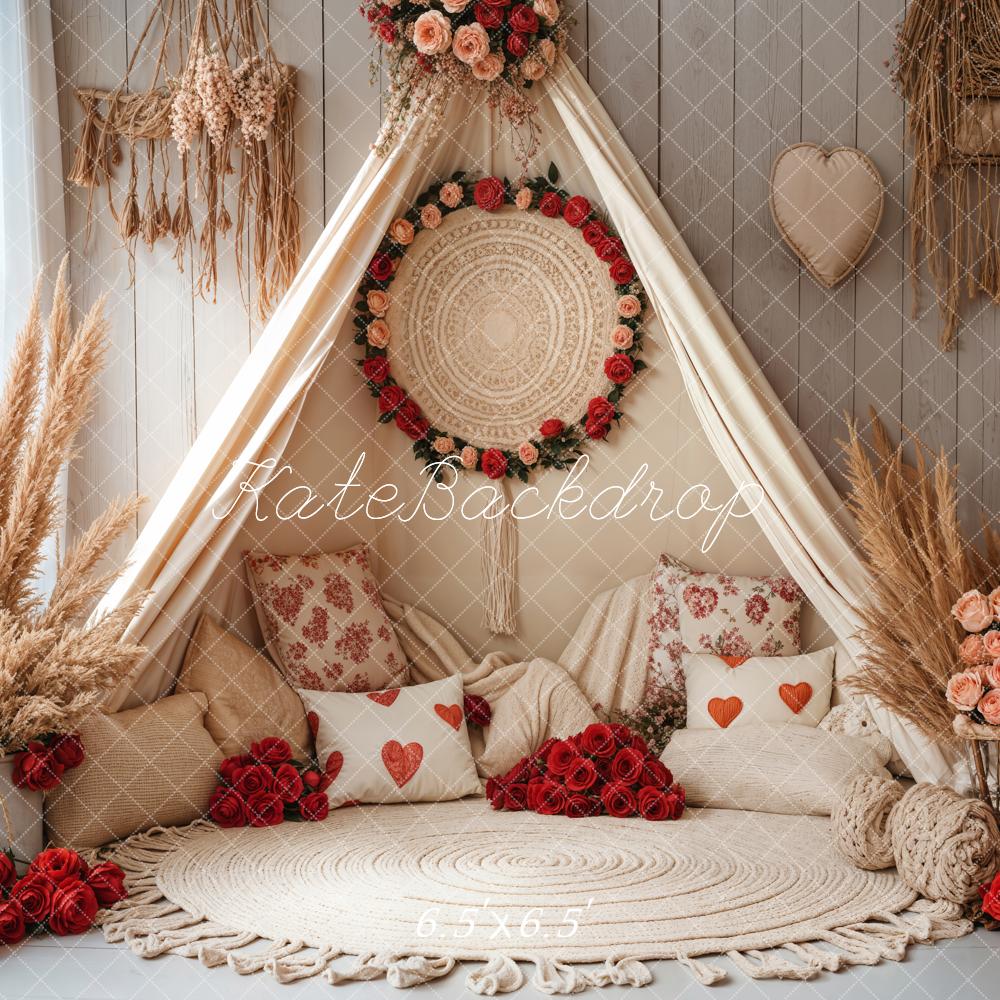 Kate Spring Valentine Boho Romantic Floral Tent Backdrop Designed by Emetselch - Image 8