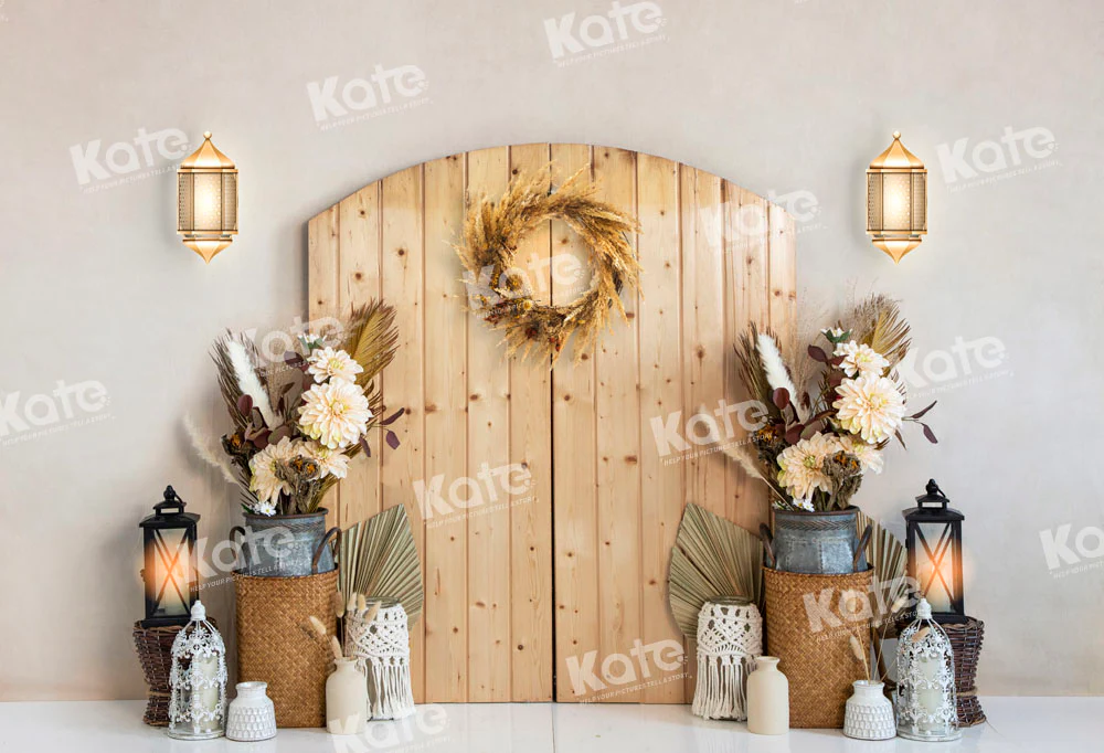 Kate Spring Boho Room Barn Door Backdrop Designed by Emetselch