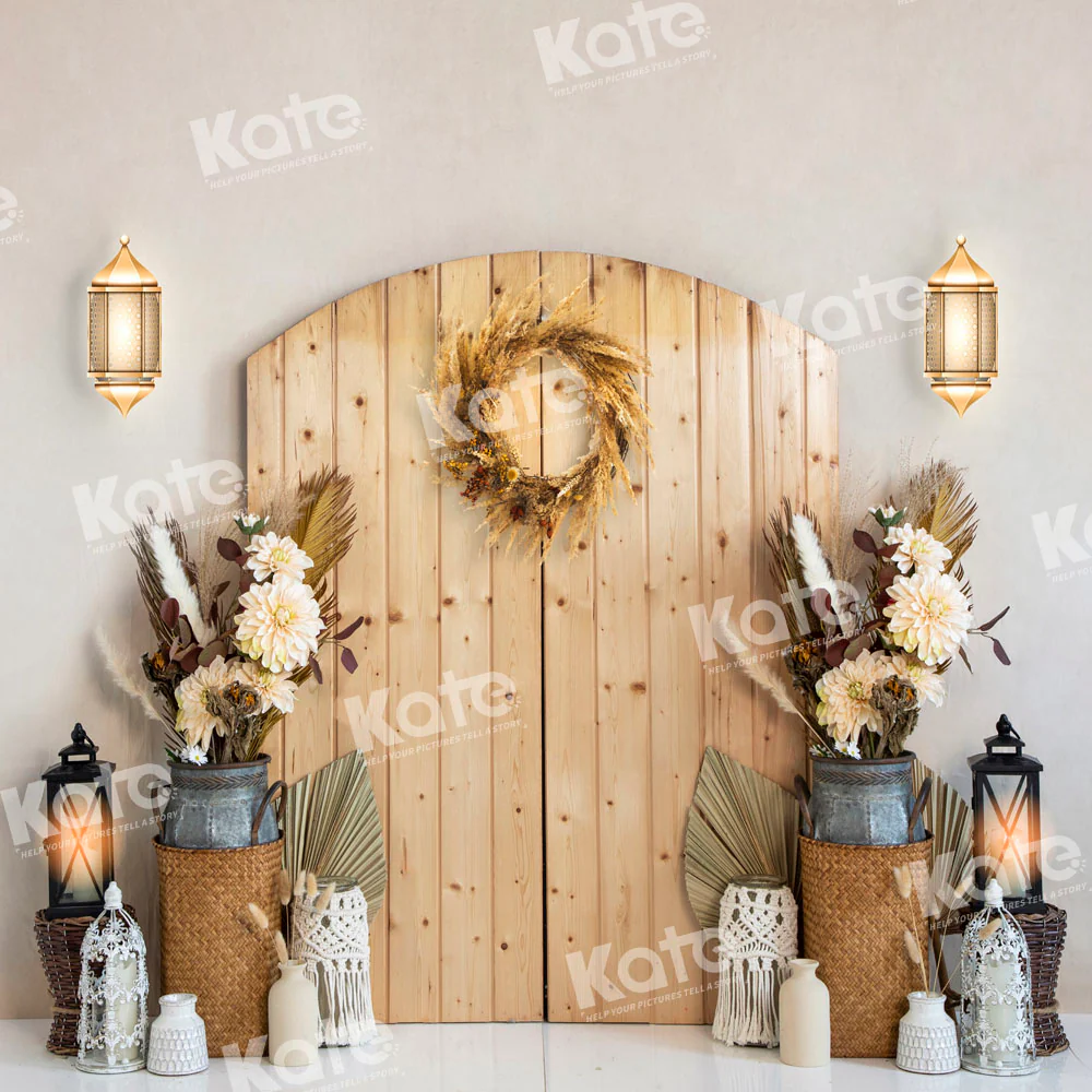 Kate Spring Boho Room Barn Door Backdrop Designed by Emetselch - Image 2