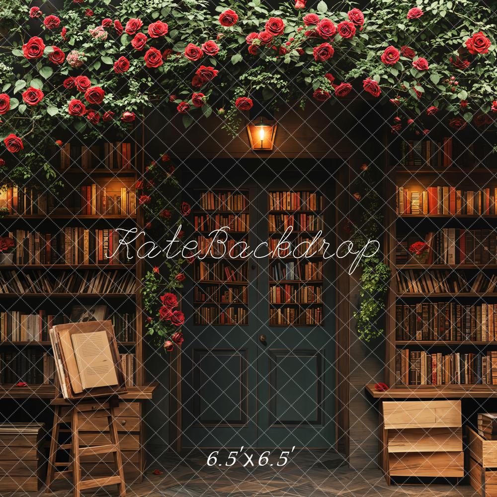 Kate Spring Book Shelf Rose Arch Backdrop Designed by Emetselch - Image 2