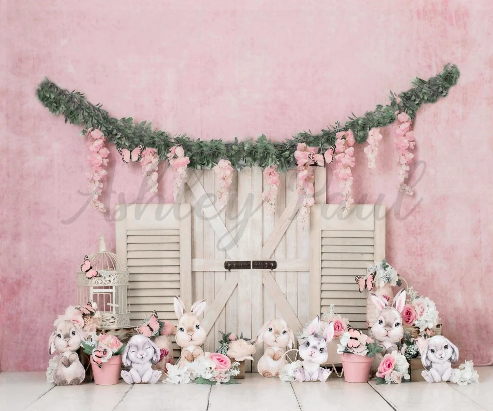 Kate Spring Bunny Pink Backdrop Designed by Ashley Paul - Image 3