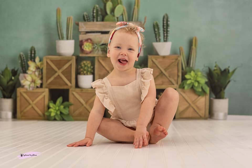 Kate Spring Cactus and Succulents with Crates Backdrop for Children Designed By Mandy Ringe Photography - Image 3