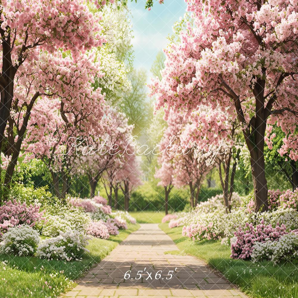 Kate Spring Cherry Blossom Pathway Backdrop Designed by Emetselch - Image 2