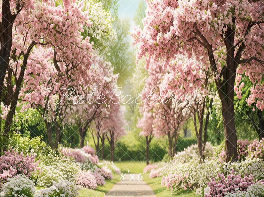 Kate Spring Cherry Blossom Pathway Backdrop Designed by Emetselch - Image 3