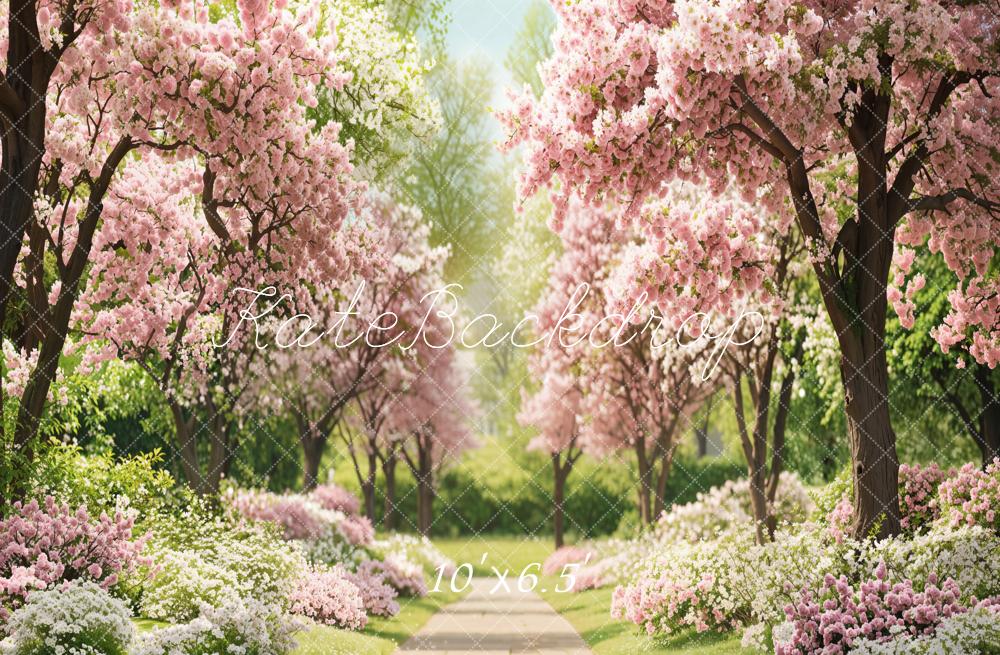 Kate Spring Cherry Blossom Pathway Backdrop Designed by Emetselch - Image 4