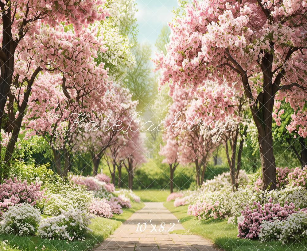 Kate Spring Cherry Blossom Pathway Backdrop Designed by Emetselch - Image 5