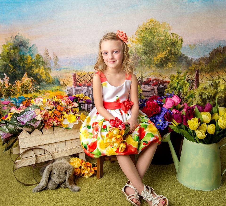 Kate Spring Colorful Flowers Valentine's Day Backdrop for Photography Designed by JFCC - Image 4