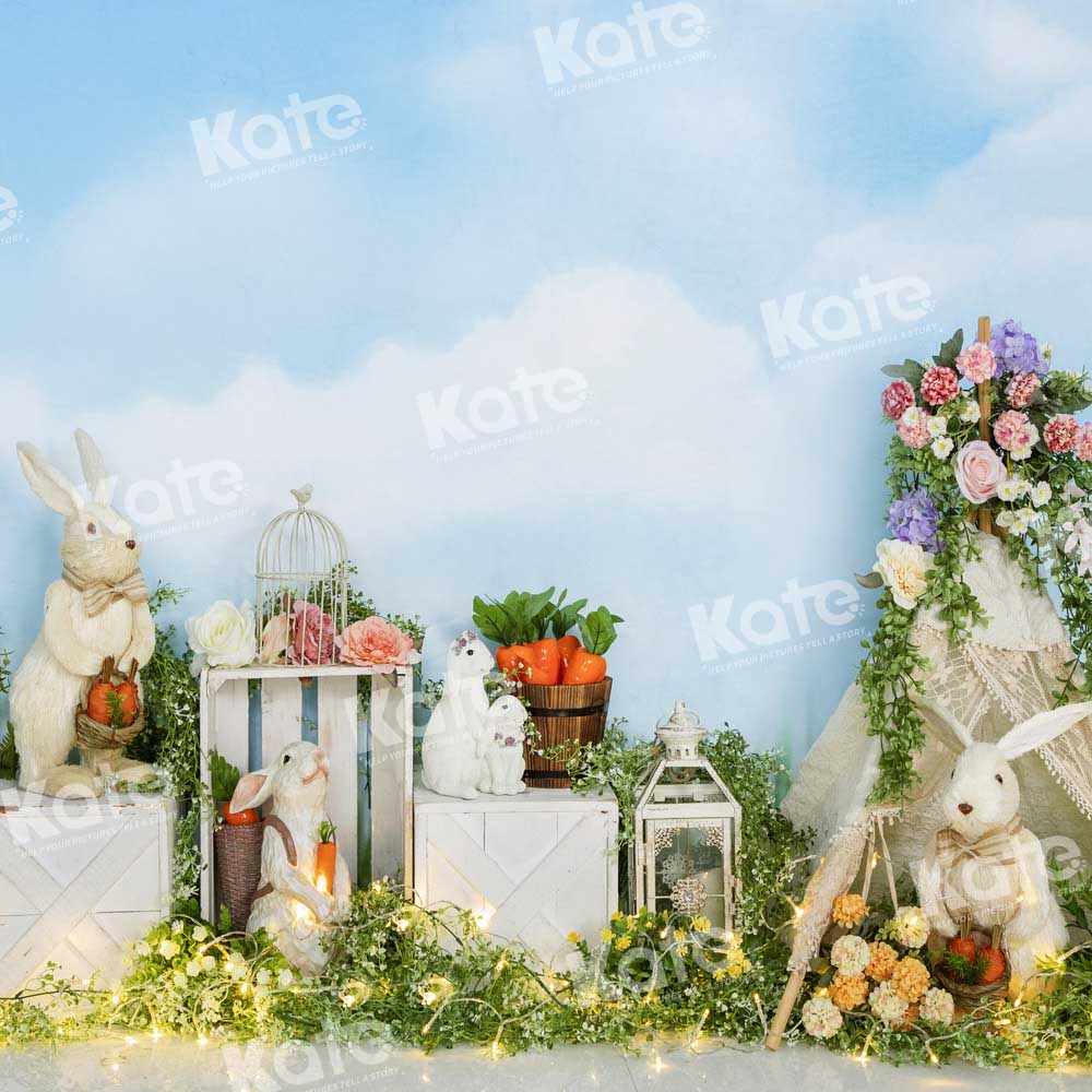 Kate Spring/Easter Bunny Camping Tent Backdrop Designed by Emetselch - Image 2