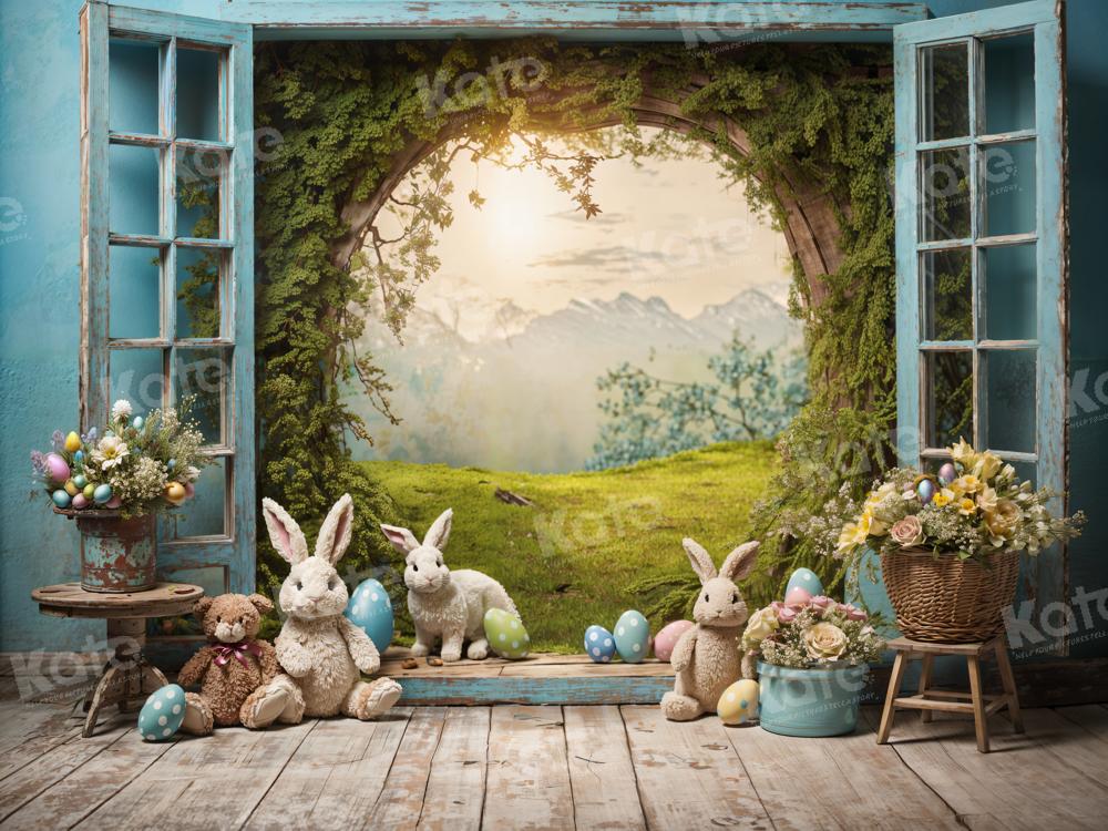 Kate Spring Easter Bunny Window Backdrop for Photography - Image 7
