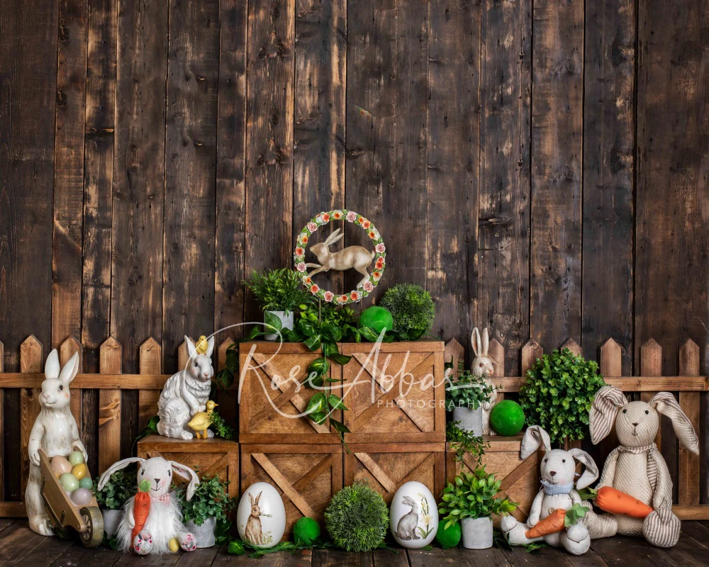 Kate Spring/Easter Eggs Dark Wood Backdrop Designed By Rose Abbas - Image 2