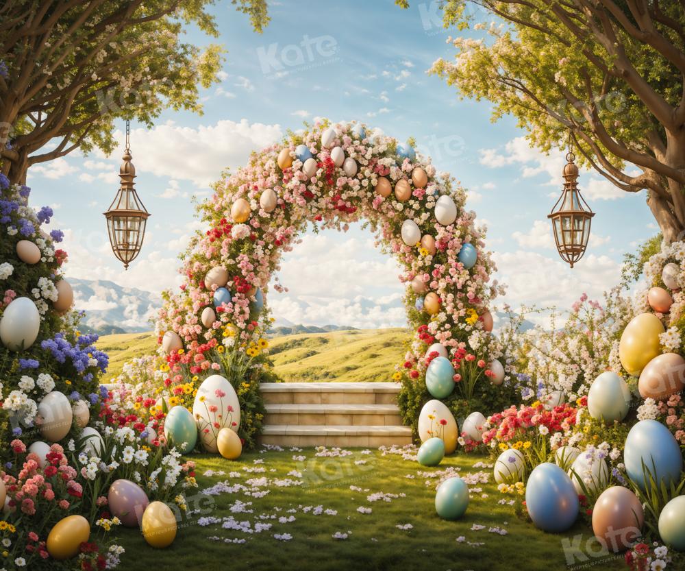 Kate Spring Easter Eggs Flowers Arch Backdrop Designed by Chain Photography - Image 4