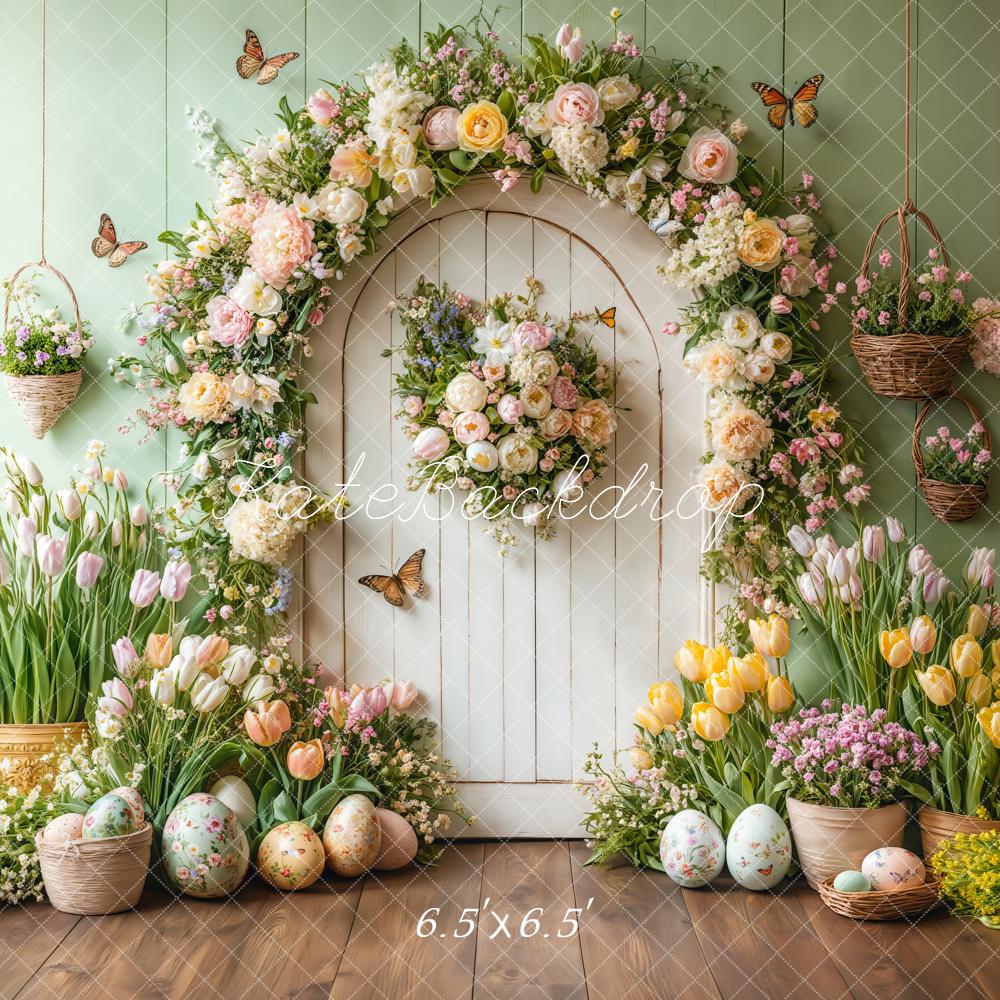 Kate Spring Easter Flower Arch Butterfly Backdrop Designed by Emetselch - Image 2
