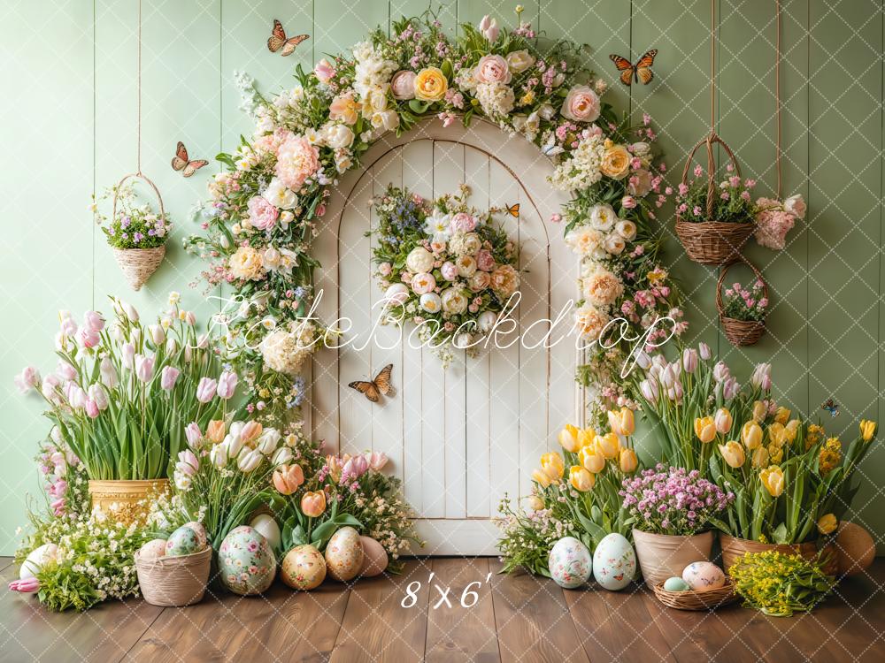 Kate Spring Easter Flower Arch Butterfly Backdrop Designed by Emetselch - Image 3