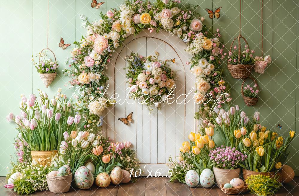 Kate Spring Easter Flower Arch Butterfly Backdrop Designed by Emetselch - Image 4
