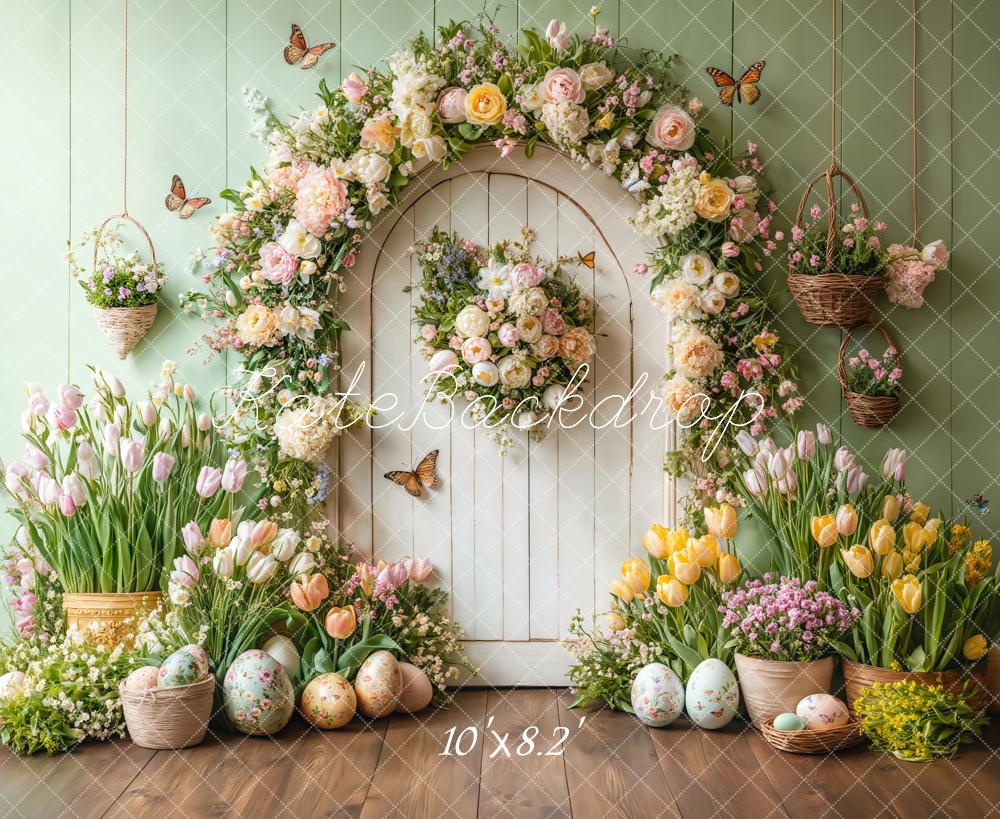 Kate Spring Easter Flower Arch Butterfly Backdrop Designed by Emetselch - Image 5