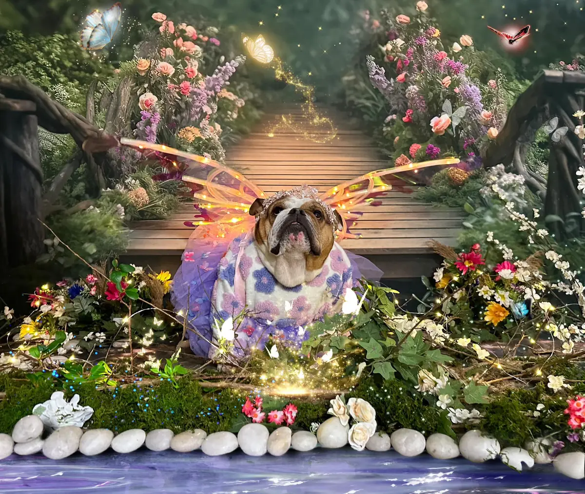 Kate Spring Fairy Bridge Painterly Backdrop Designed by Mini MakeBelieve - Image 3