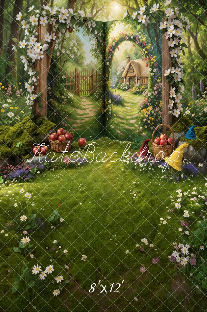 Kate Spring Fairy Fantasyh Cottage Forest Backdrop Designed by Chain Photography - Image 12