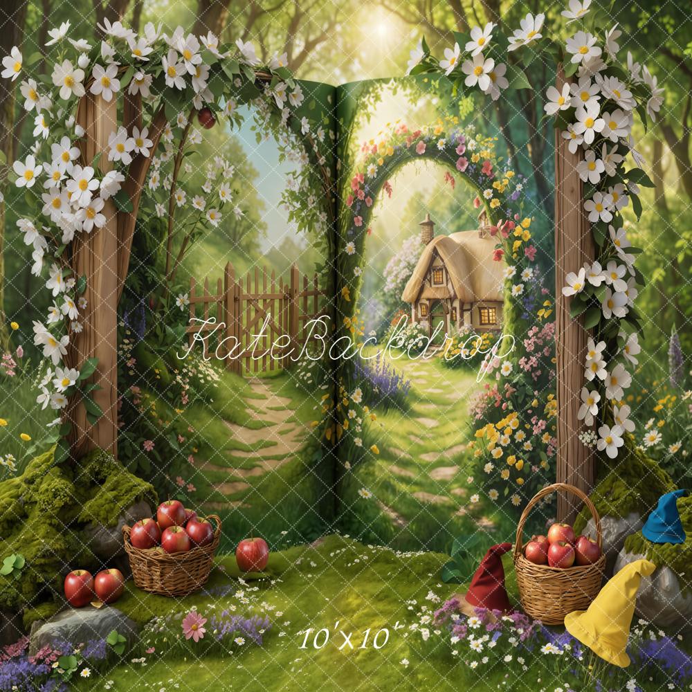 Kate Spring Fairy Fantasyh Cottage Forest Backdrop Designed by Chain Photography - Image 7