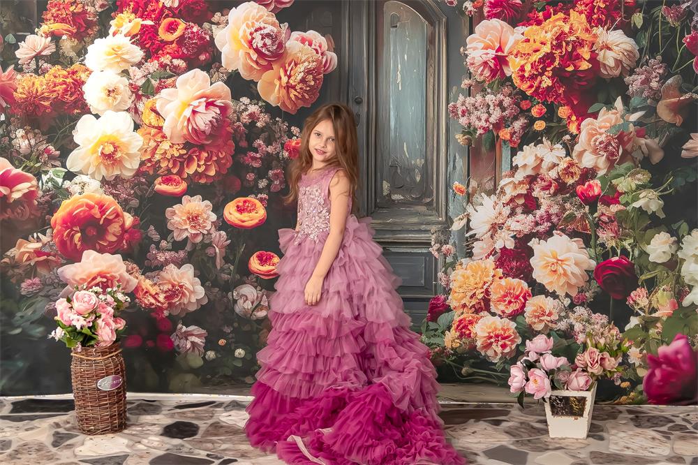 Kate Spring Fine Art Flower Arch Door Backdrop Designed by Chain Photography - Image 3