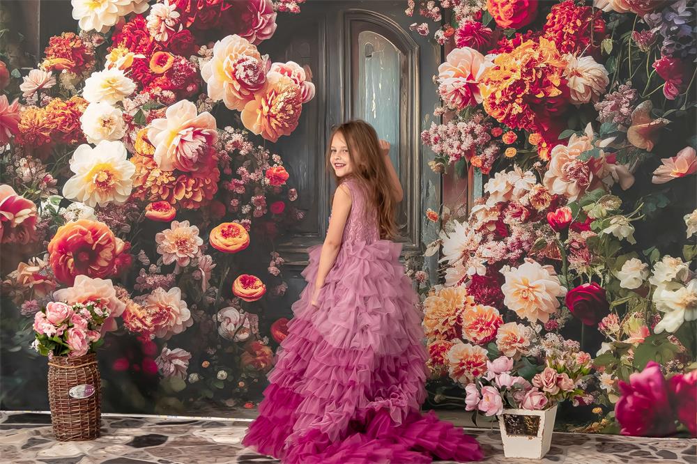 Kate Spring Fine Art Flower Arch Door Backdrop Designed by Chain Photography - Image 4