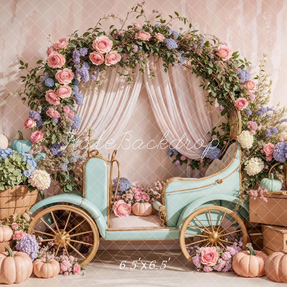 Kate Spring Floral Arch Carriage Backdrop Designed by Emetselch - Image 2