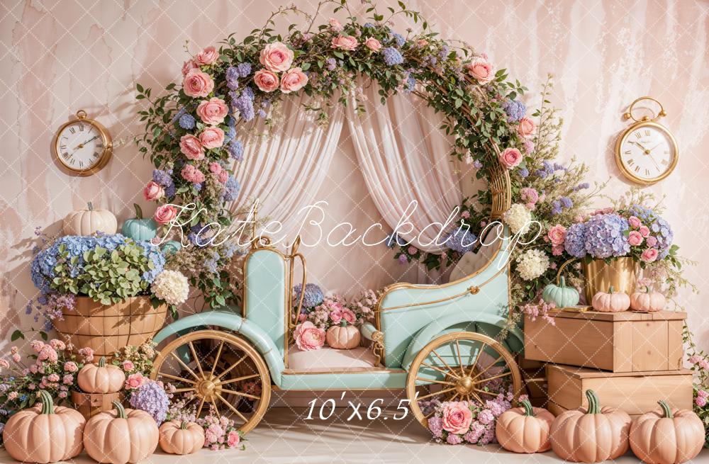 Kate Spring Floral Arch Carriage Backdrop Designed by Emetselch - Image 4