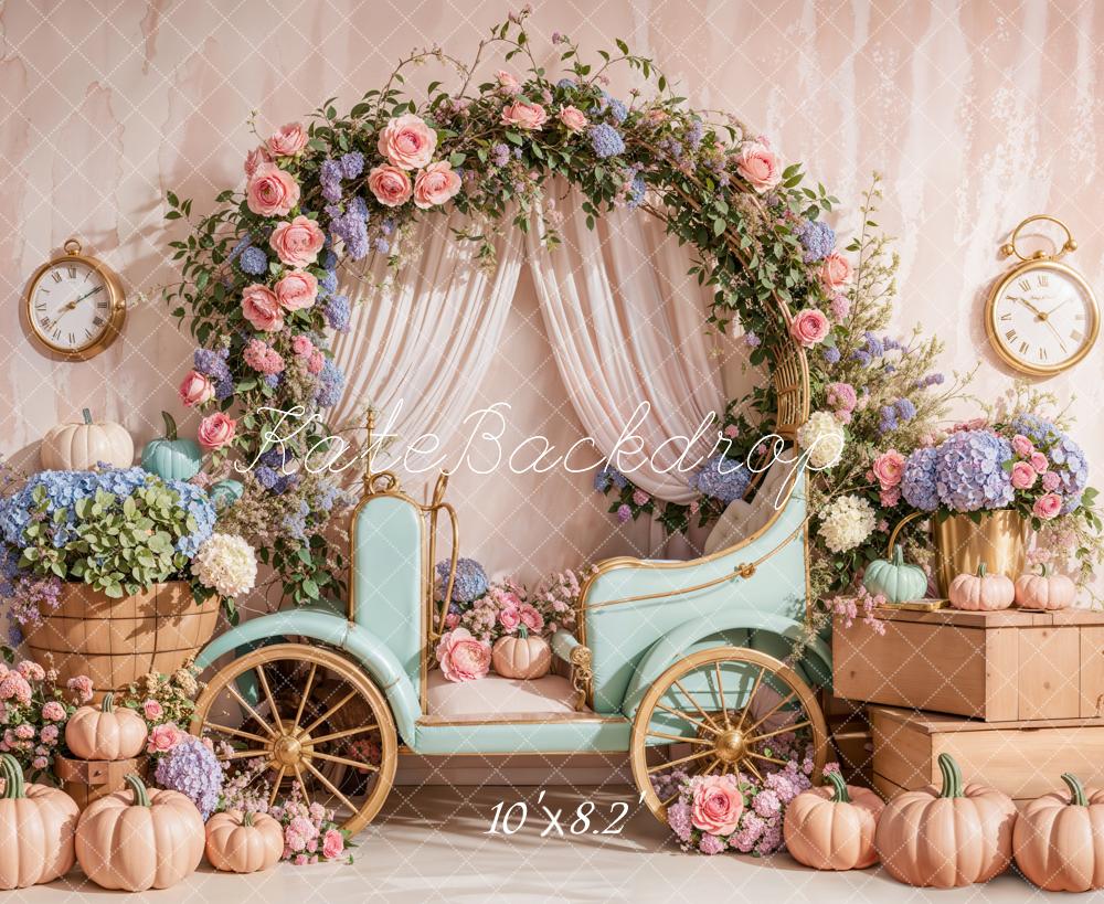 Kate Spring Floral Arch Carriage Backdrop Designed by Emetselch - Image 5