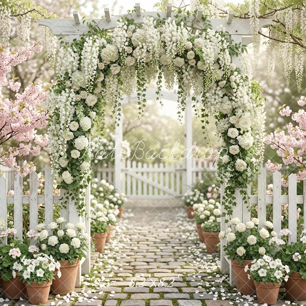 Kate Spring Floral Arch Cherry Blossom Garden Backdrop Designed by Emetselch - Image 5