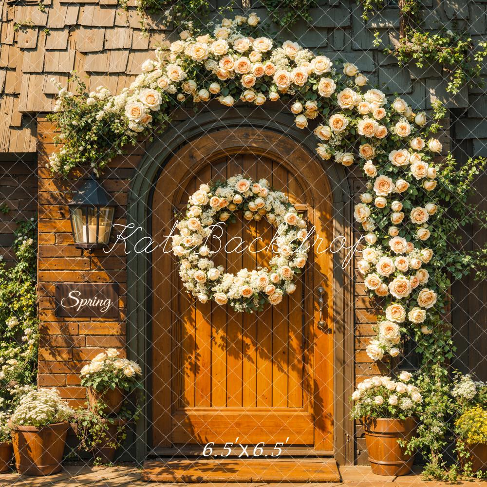 Kate Spring Floral Arch Door Sunshine Backdrop Designed by Emetselch - Image 2