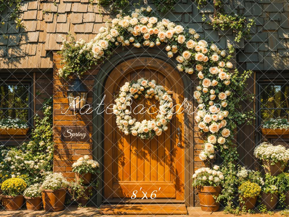 Kate Spring Floral Arch Door Sunshine Backdrop Designed by Emetselch - Image 3