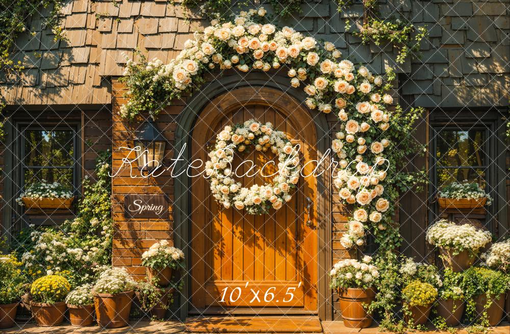 Kate Spring Floral Arch Door Sunshine Backdrop Designed by Emetselch - Image 4