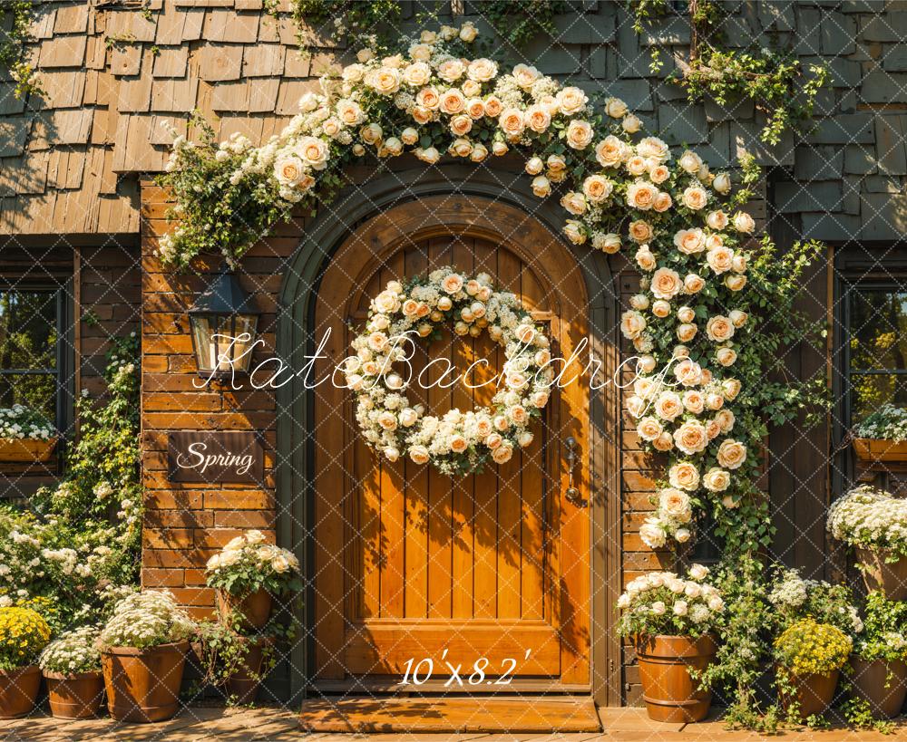 Kate Spring Floral Arch Door Sunshine Backdrop Designed by Emetselch - Image 5