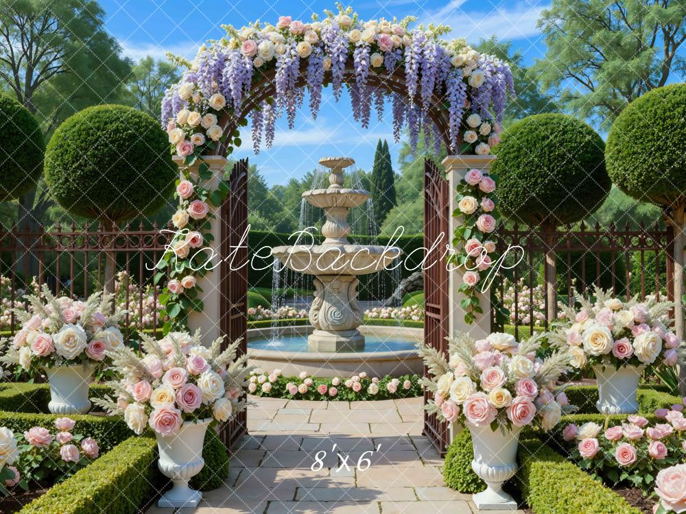 Kate Spring Floral Arch Fountain Garden Backdrop Designed by Mini MakeBelieve - Image 3