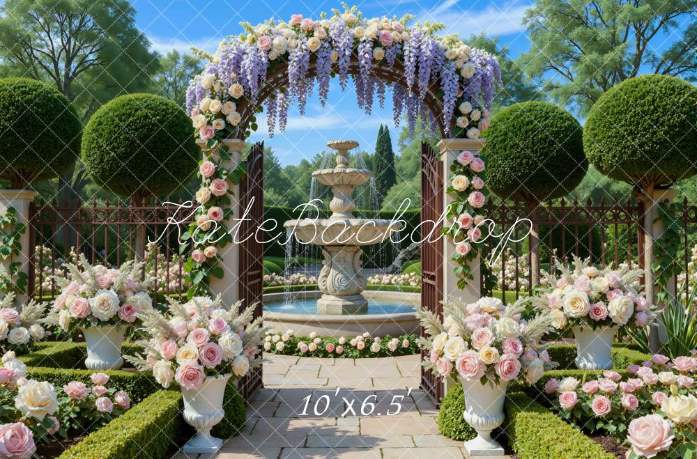 Kate Spring Floral Arch Fountain Garden Backdrop Designed by Mini MakeBelieve - Image 4