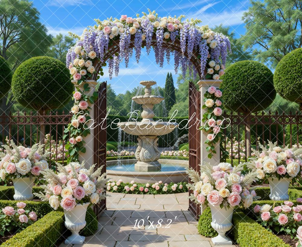 Kate Spring Floral Arch Fountain Garden Backdrop Designed by Mini MakeBelieve - Image 6