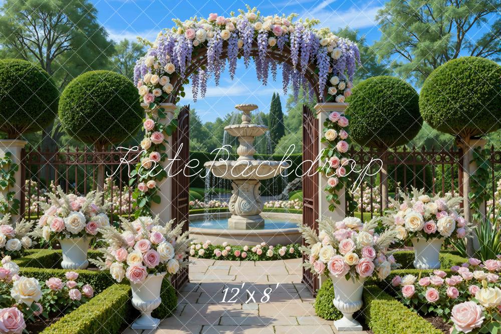 Kate Spring Floral Arch Fountain Garden Backdrop Designed by Mini MakeBelieve - Image 8