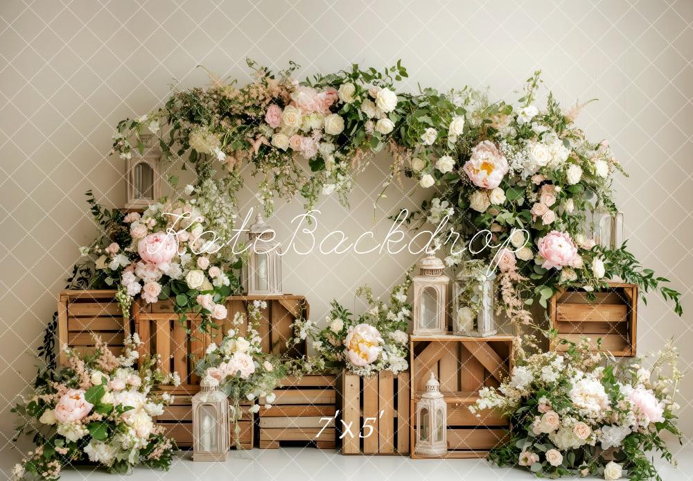 Kate Spring Floral Arch Lantern Backdrop Designed by Patty Robert - Image 2