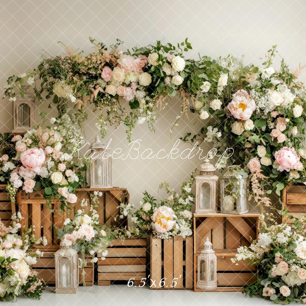 Kate Spring Floral Arch Lantern Backdrop Designed by Patty Robert - Image 3