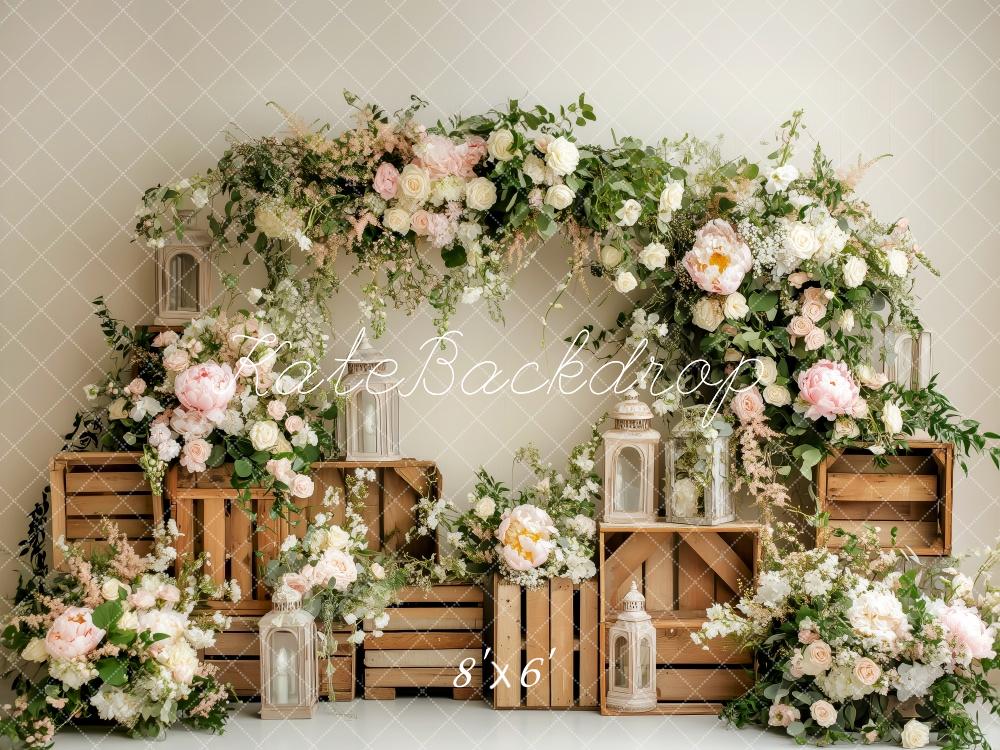 Kate Spring Floral Arch Lantern Backdrop Designed by Patty Robert - Image 4