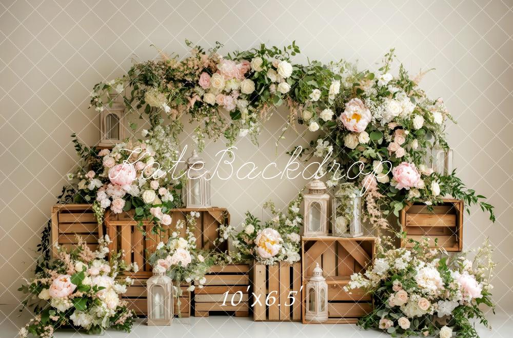 Kate Spring Floral Arch Lantern Backdrop Designed by Patty Robert - Image 5