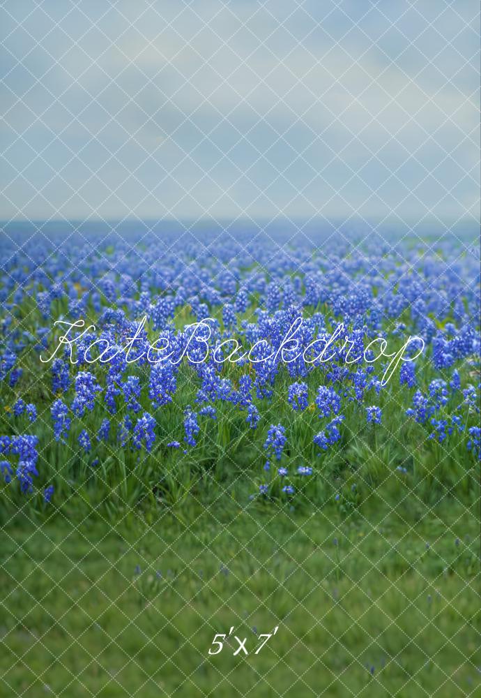Kate Spring Floral Bluebonnet Meadow Backdrop Designed by Emetselch - Image 2