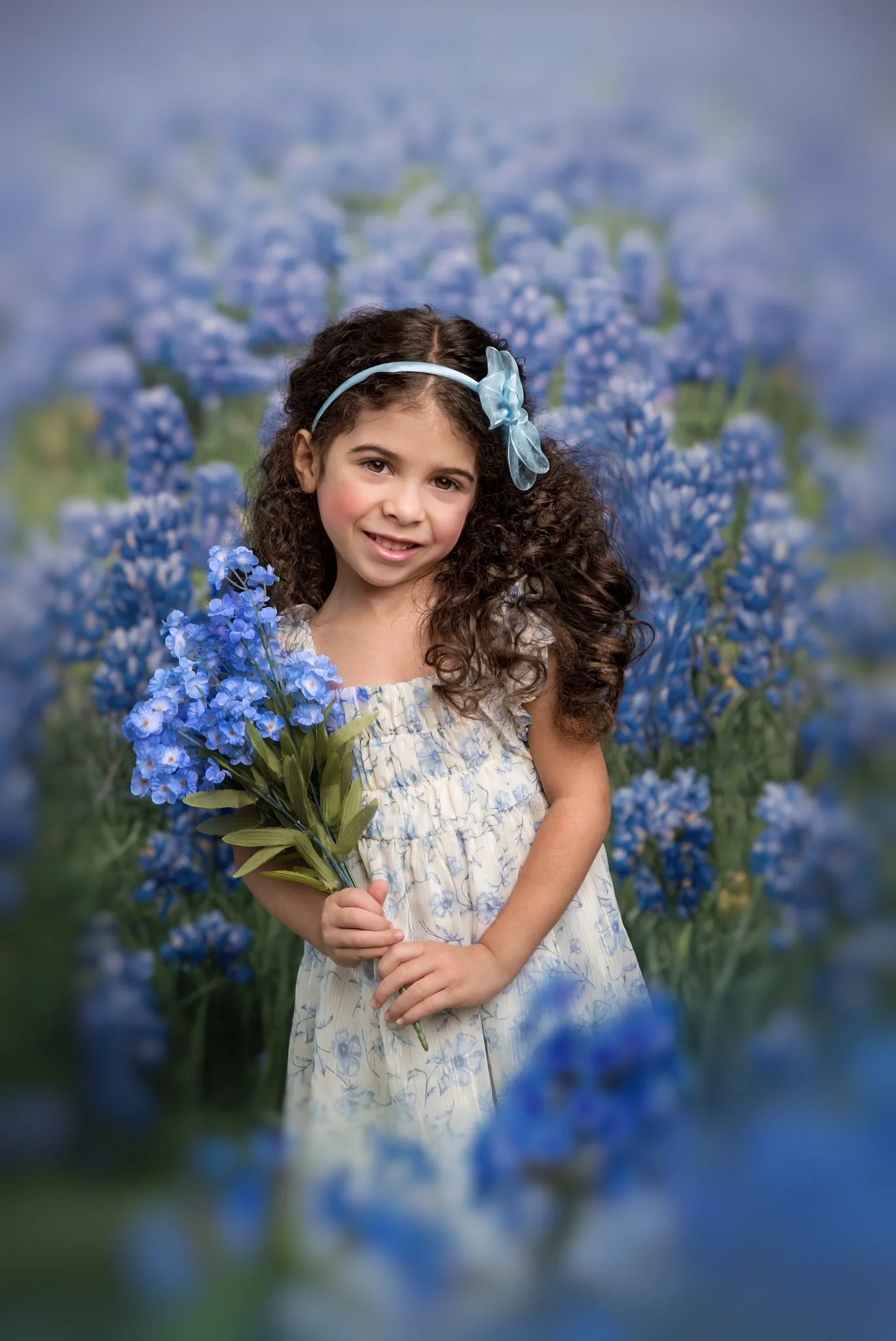 Kate Spring Floral Bluebonnet Meadow Backdrop Designed by Emetselch - Image 4