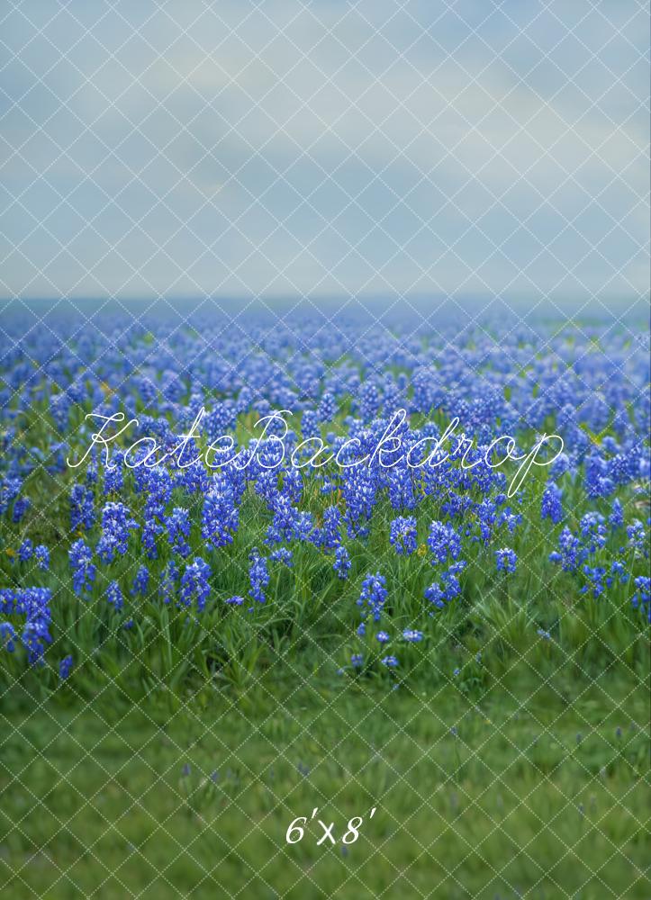 Kate Spring Floral Bluebonnet Meadow Backdrop Designed by Emetselch - Image 5