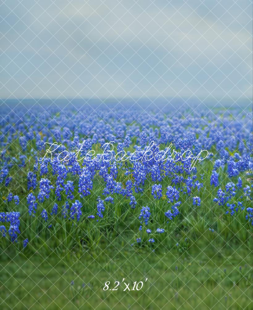 Kate Spring Floral Bluebonnet Meadow Backdrop Designed by Emetselch - Image 6