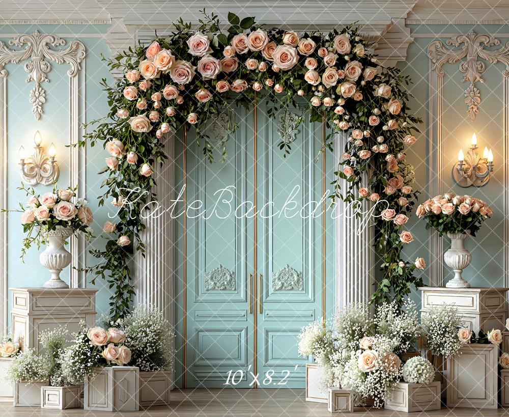 Kate Spring Floral Boxes Vintage Blue Backdrop Designed by Mini MakeBelieve - Image 6