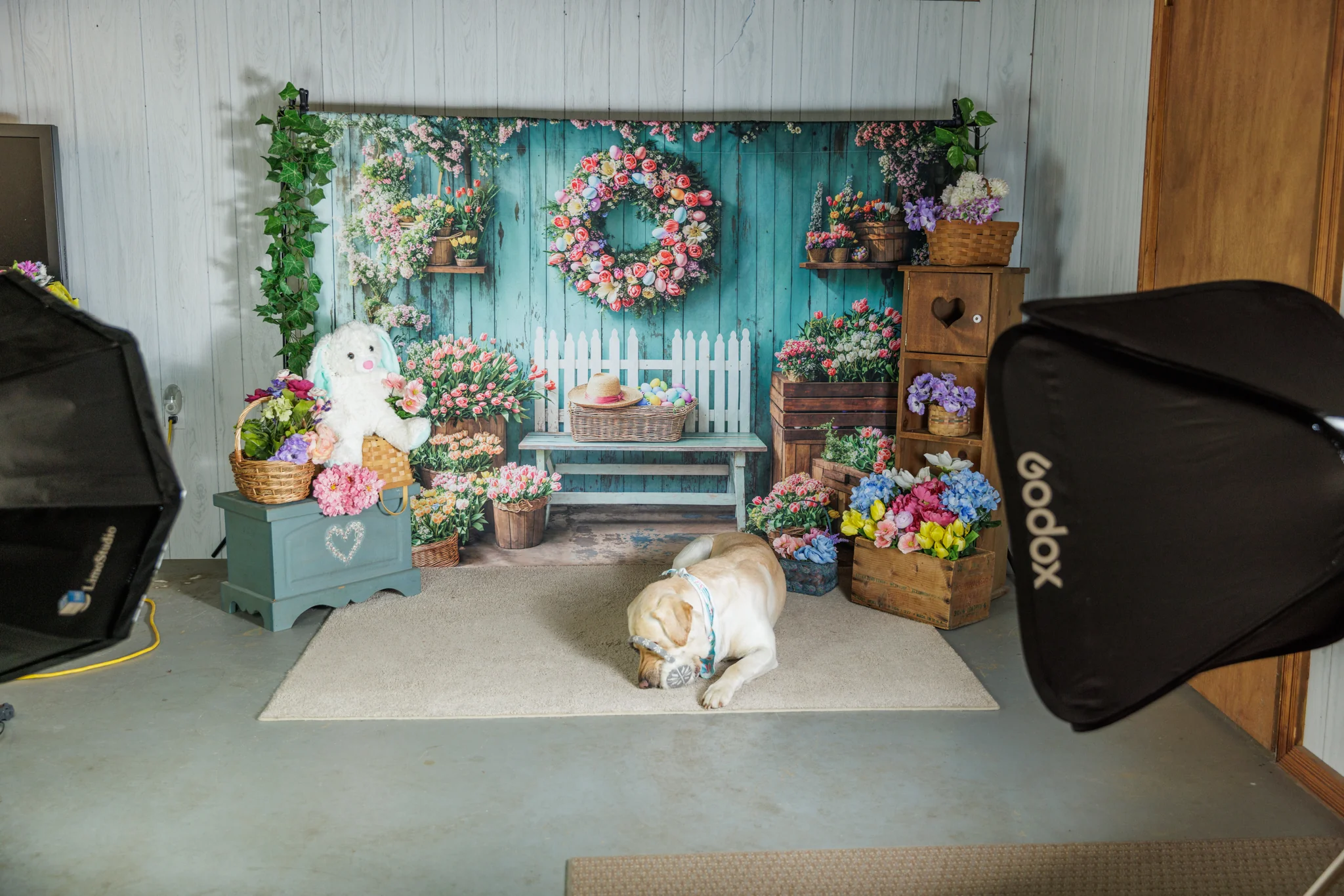 Kate Spring Floral Easter Wreath Backdrop Designed by Emetselch - Image 5