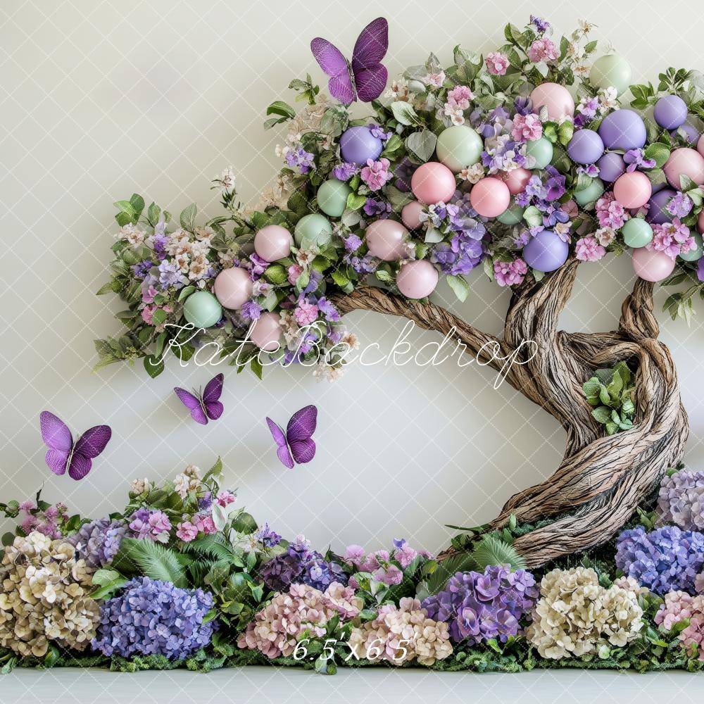 Kate Spring Floral Enchanted Tree Butterflies Backdrop Designed by Patty Robert - Image 2