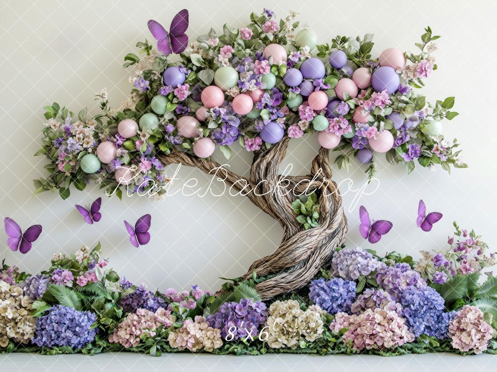 Kate Spring Floral Enchanted Tree Butterflies Backdrop Designed by Patty Robert - Image 3